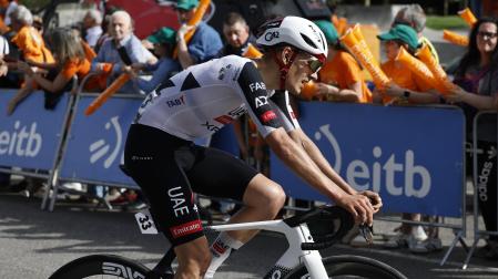 Igor Arrieta, en la etapa de la Itzulia de Basauri en la que terminó segundo.
