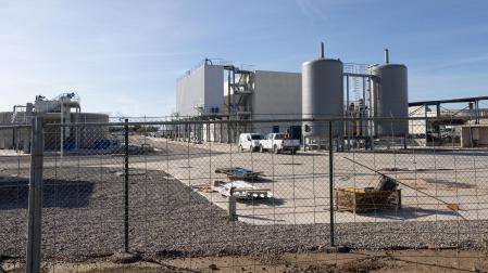 Imagen de la depuradora de aguas residuales de Tudela donde está prevista la ampliación de la planta de fangos