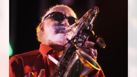 El saxofonista Sonny Rollins, en un concierto en Vitoria en 2008