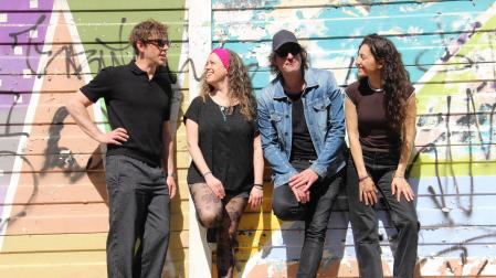 Desde la izquierda, Joselu Arriezu (en el concierto del 20 de junio actuará Javier Vallés), Yoana Lobo, David Burgui y Tania Hernández