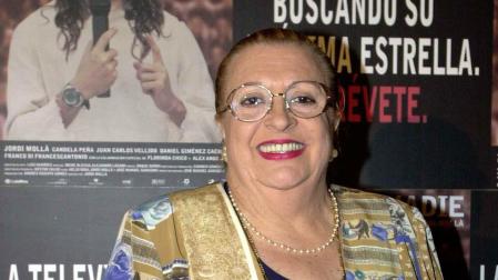 La actriz Florinda Chico con 75 años en la presentación de la película 'No somos nadie'