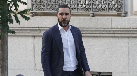 El comisionista imputado Víctor de Aldama, a su llegada a la Audiencia Nacional.
