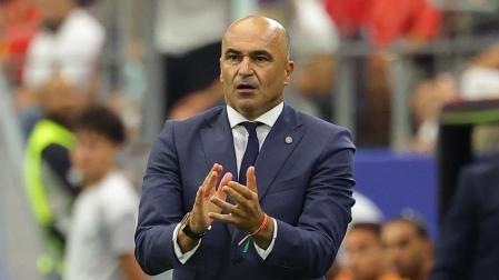 Roberto Martínez, durante el encuentro entre Portugal y España