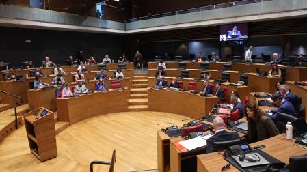El Parlamento de Navarra, durante una sesión plenaria el pasado 21 de mayo