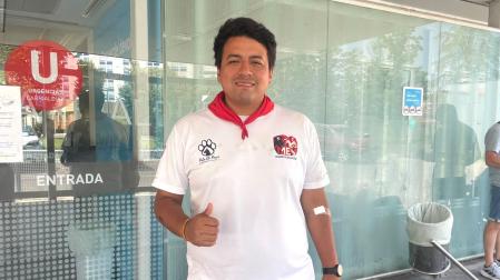 Óscar Abiud Sánchez Morales, herido en el octavo encierro