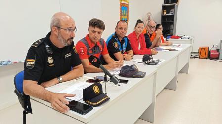 Representantes del dispositivo de seguridad de las Fiestas de Tudela