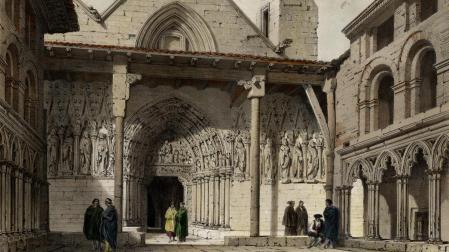 Patio de Santa María en Olite, una de las tres obras que realizó de la localidad