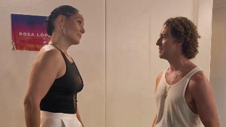 Rosa López y David Bisbal conversan tras su encuentro. Captura del vídeo publicado por la artista en Instagram