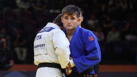 Asier Murillo, durante su pelea por el bronce ante el italiano
