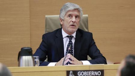 El ministro del Interior, Fernando Grande-Marlaska, en su comparecencia en la comisión de Interior del Congreso para informar de la gestión de su departamento en torno a la crisis migratoria de Ceuta