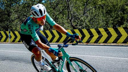 Diego Uriarte, en una escapada de la Vuelta.