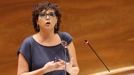La parlamentaria del PSN Ainhoa Unzu, en el pleno de este jueves