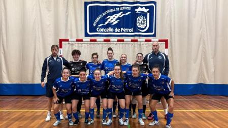 La plantilla del Txantrea posa tras la derrota frente al Valdetires Ferrol por 6 a 4