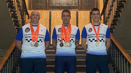 Desde la izquierda: Álvaro Calvo, David Ganuza y Víctor Echeverría