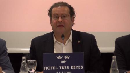 Miguel Cuesta en la presentación de la candidatura de Sabalza