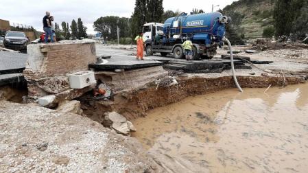 Fotos de las inundaciones en Tafalla, Olite, Beire y Pueyo