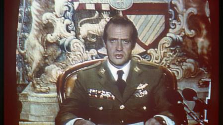 El rey Juan Carlos dirigió un mensaje televisado a la nación tras el intento de golpe de estado del 23F
