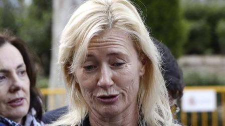 La actriz Ana Duato, a las puertas de la Audiencia Nacional.