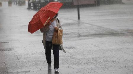Las precipitaciones han llegado a Pamplona este jueves dejando unos 20 litros por metro cuadrado en la capital.