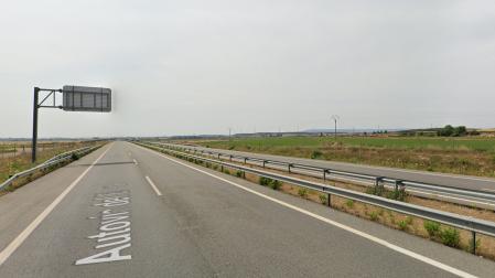 La A-68, a la altura de Fontellas