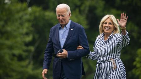 Jill Biden junto a su esposo, Joe Biden, en una fotografía reciente