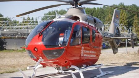 El ciclista accidentado ha sido trasladado en helicóptero al Hospital Universitario de Navarra