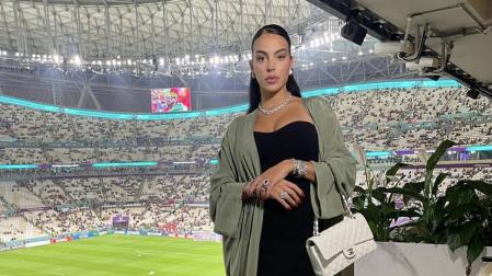 Georgina Rodríguez, en el Lusail Stadium