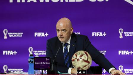Gianni Infantino, presidente de la FIFA, destacó el "gran éxito" del Mundial de Qatar 2022 a falta de que se disputen dos partidos, el Croacia-Marruecos, por el tercer puesto, y la final, Argentina-Francia, este viernes en Doha