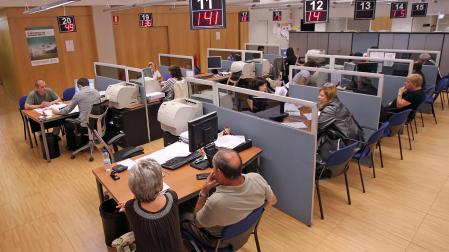 Oficina de Hacienda del Gobierno de Navarra, en una imagen de archivo