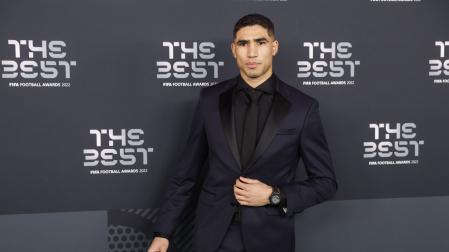 Achraf Hakimi en la gala de 'The Best'