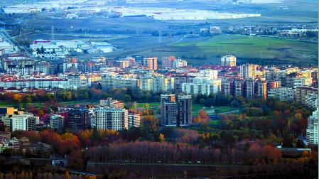 Vista del barrio de Iturrama, la zona de Pamplona que concentra el mayor número de pisos de estudiantes universitarios
