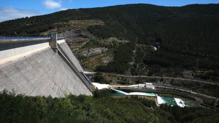 El embalse de Itoiz, en una imagen tomada este 6 de agosto