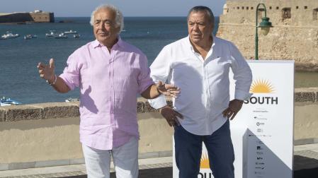 Antonio Romero y Rafael Ruiz, en Cádiz en la presentación de la docuserie 'Macarena'