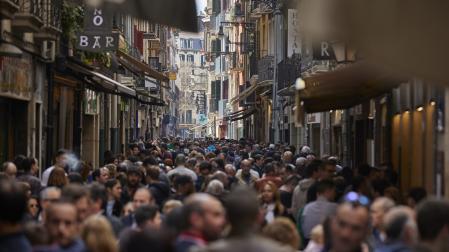 Imagen de la calle San Nicolás de Pamplona  donde hay 20 bares en 200 metros