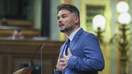 Gabriel Rufián, durante su intervención en el Pleno