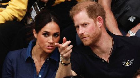 El príncipe Harry, duque de Sussex junto a su mujer Meghan Markle, durante una de las competiciones de los Invictus Games