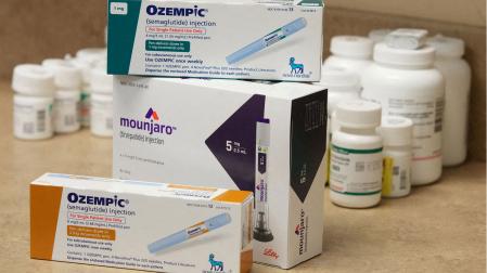 Cajas de Ozempic, el único fármaco del GLP-1 que se comercializa, de momento, en España
