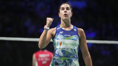 Carolina Marín, en el partido de semifinales