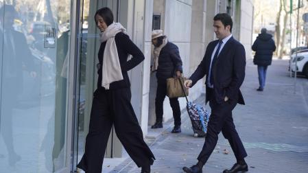 Victoria Federica y Juan Felipe Froilán, a su llegada al restaurante.