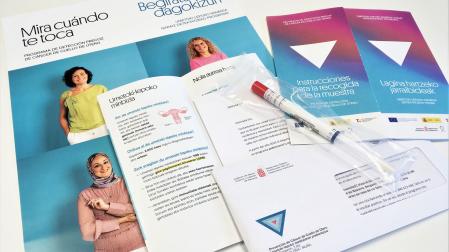 Material y folleto informativo del Programa de Detección Precoz de Cáncer de Cuello de Útero en Navarra