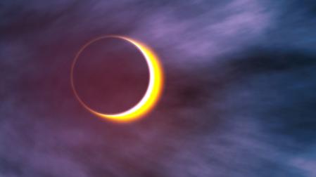 Vista de un eclipse solar