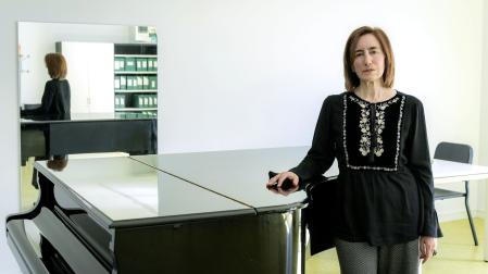 Arantza Lorenzo de Reizábal, en una de las aulas del Conservatorio Superior