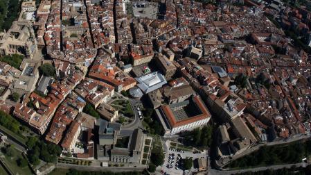 Vista aérea del Casco Viejo de Pamplona