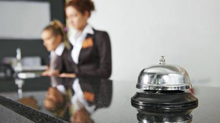 Imagen de archivo de la recepción de un hotel