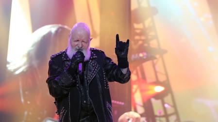 Actuaciones y público asistente al festival del rock y el heavy Invincible Shield Tour en el pabellón Navarra Arena con lkas actuaciones de Saxon, Uriah Heep y Judas Priest