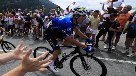 Oier Lazkano, en la etapa del Tour con final en Soulan Pla d'Adet