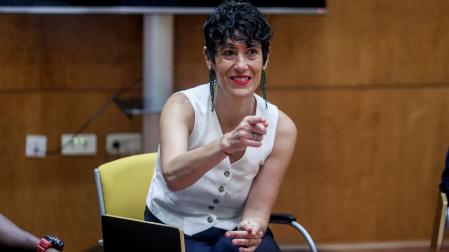 La ministra de Inclusión, Seguridad Social y Migraciones, Elma Saiz, durante el acto de entrega del Informe del Sistema de Protección Internacional de España