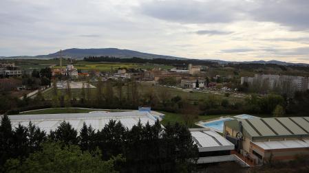 Vista parcial del barrio de Echavacoiz, donde se ubicará la futura nueva estación del TAV