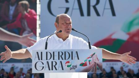Andoni Ortuzar, durante su intervención en el Día del Partido del PNV