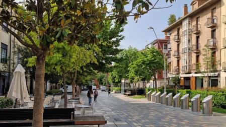 Vista de la calle Herrerías de Tudela